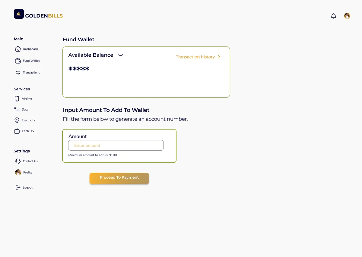 Golden Bills add money flow