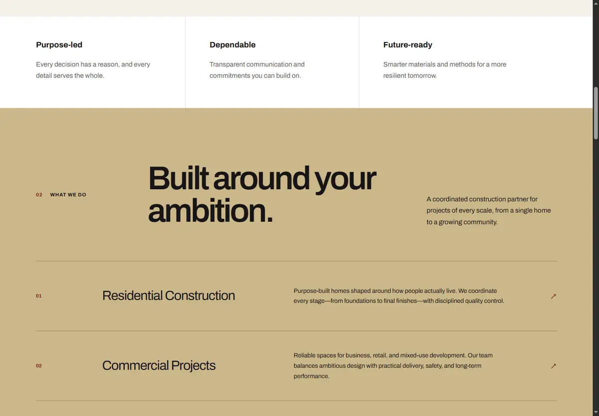 OSUKO construction services section