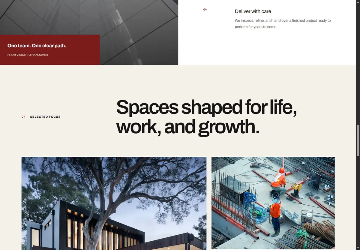 OSUKO selected construction focus and project imagery